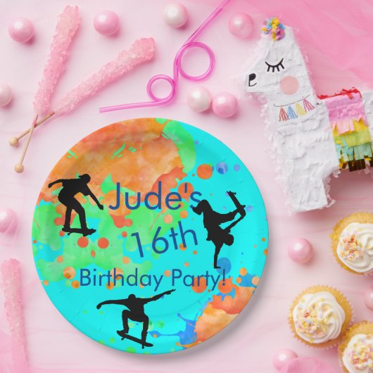 Assiettes En Carton Plaques papier de table d'anniversaire (Fête)