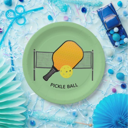 Assiettes En Carton Plaques papier design Pickleball Pickleball (Fête)