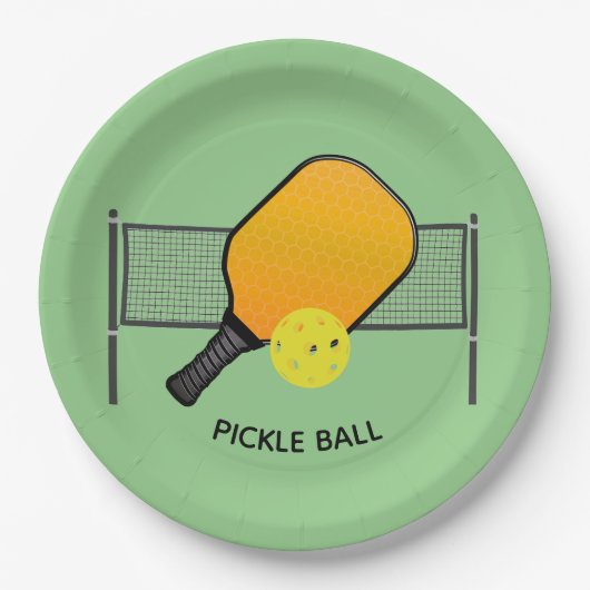Assiettes En Carton Plaques papier design Pickleball Pickleball (Devant)