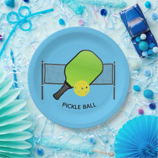 Assiettes En Carton Plaques papier design Pickleball Pickleball (Fête)