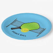 Assiettes En Carton Plaques papier design Pickleball Pickleball (Angle)