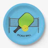Assiettes En Carton Plaques papier design Pickleball Pickleball (Devant)