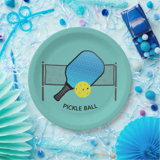 Assiettes En Carton Plaques papier design Pickleball Pickleball (Fête)