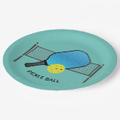 Assiettes En Carton Plaques papier design Pickleball Pickleball (Angle)