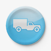 Assiettes En Carton Plaques papier d'icône de camion (Devant)