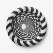 Assiettes En Carton Plaques papier d'illusion 3D (Devant)