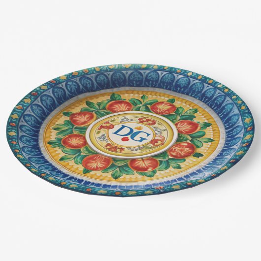 Assiettes En Carton Plaques papier Dolce & Gabbana Carretto Siciliano (Angle)