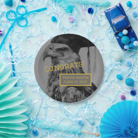 Assiettes En Carton Plaques papier du groupe de diplômés | Aigle (Fête)