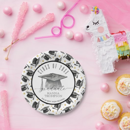 Assiettes En Carton Plaques papier du groupe de diplômés | Parti des d (Fête)