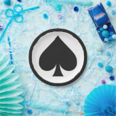 Assiettes En Carton Plaques papier du lecteur de carte - Spade (Fête)