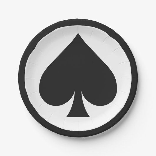 Assiettes En Carton Plaques papier du lecteur de carte - Spade (Devant)