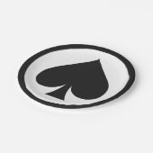 Assiettes En Carton Plaques papier du lecteur de carte - Spade (Angle)