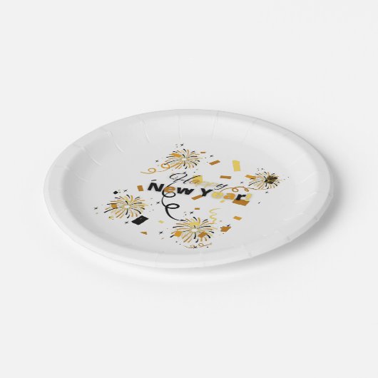 Assiettes En Carton Plaques papier du Nouvel An (Angle)