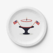 Assiettes En Carton Plaques papier du Parti du 4 juillet (Devant)