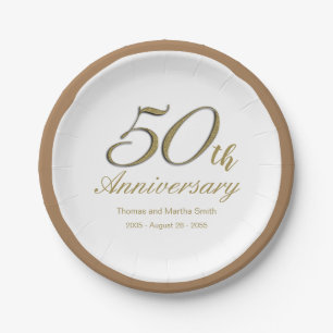 Assiettes En Carton Plaques papier du Parti du 50e anniversaire