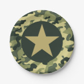 Assiettes En Carton Plaques papier du soldat Joe GI Camouflage (Devant)