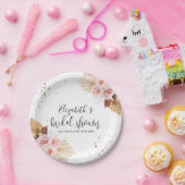 Assiettes En Carton Plaques papier Fête des mariées aquarelle | Boho (Fête)