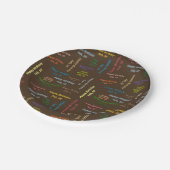 Assiettes En Carton Plaques papier Février, 10 Anniversaire (Angle)