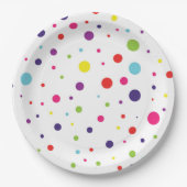 Assiettes En Carton Plaques papier Fiesta Polka Dot Vibrantes (Devant)