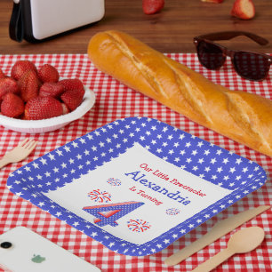 Assiettes En Carton Plaques papier Firecracker 4e anniversaire