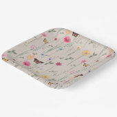 Assiettes En Carton Plaques papier Fleur sauvage brillantes (Angulaire)