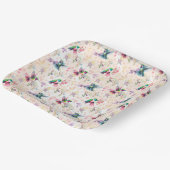 Assiettes En Carton Plaques papier fleur sauvage et colibri (Angulaire)