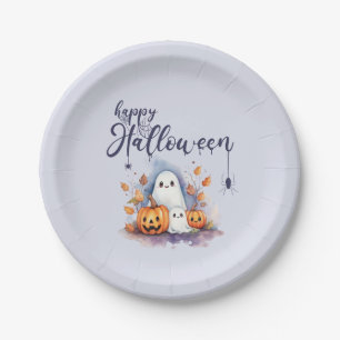 Assiettes En Carton Plaques papier Halloween éffrayant Citrouille Ghos