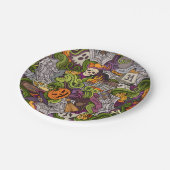Assiettes En Carton Plaques papier Halloween éffrayantes 7" (Angle)