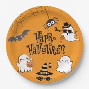 Assiettes En Carton Plaques papier Halloween Éffrayantes et mignons
