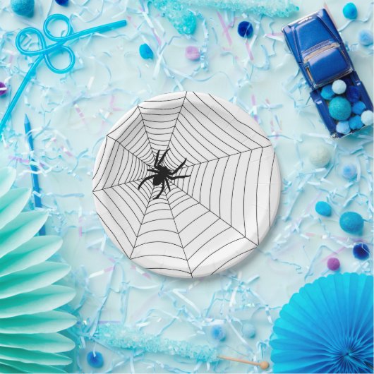 Assiettes En Carton Plaques papier - Halloween Party Spiderweb (Fête)