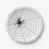 Assiettes En Carton Plaques papier - Halloween Party Spiderweb (Devant)