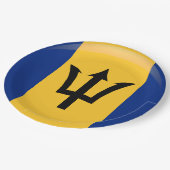 Assiettes En Carton Plaques papier indicateur de Barbade (Angle)