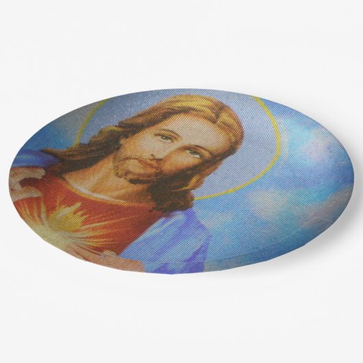 Assiettes En Carton Plaques papier Jésus (Angle)