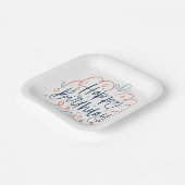 Assiettes En Carton Plaques papier Joyeuses d'anniversaire (Angulaire)