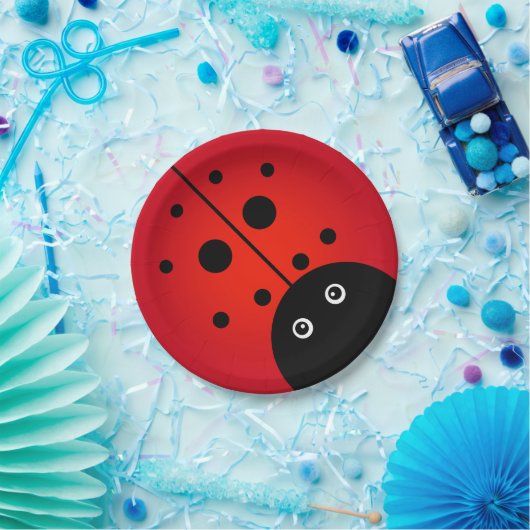 Assiettes En Carton Plaques papier KiniArt Ladybug (Fête)