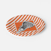 Assiettes En Carton Plaques papier Lacrosse Orange Team Party (Angle)