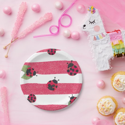Assiettes En Carton Plaques papier Ladybug (Fête)