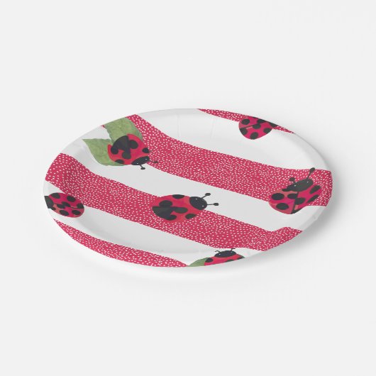 Assiettes En Carton Plaques papier Ladybug (Angle)