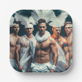 Assiettes En Carton Plaques papier LGBTQ+ ou Bachelorette