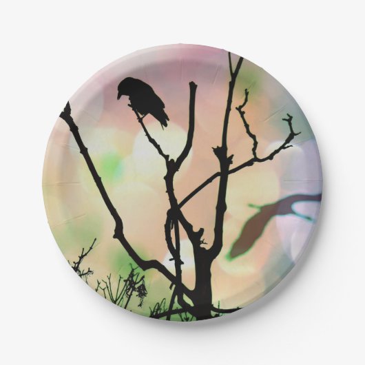 Assiettes En Carton Plaques papier Lonely Crow (Devant)