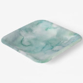 Assiettes En Carton Plaques papier Mariage Aqua Blue Watercolor (Angulaire)