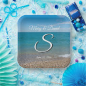 Assiettes En Carton Plaques papier Mariage Blue Paradise (Fête)