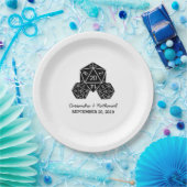 Assiettes En Carton Plaques papier Mariage Ébony D20 dés (Fête)