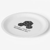 Assiettes En Carton Plaques papier Mariage Ébony D20 dés (Angle)