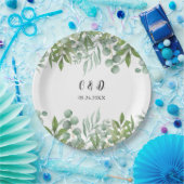 Assiettes En Carton Plaques papier Mariage éco-éco-couleur verte (Fête)