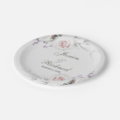 Assiettes En Carton Plaques papier Mariage Eucalyptus Watercolor (Angle)