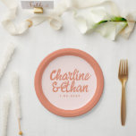 Assiettes En Carton Plaques papier Mariage rétro-écriture Pastel<br><div class="desc">.</div>