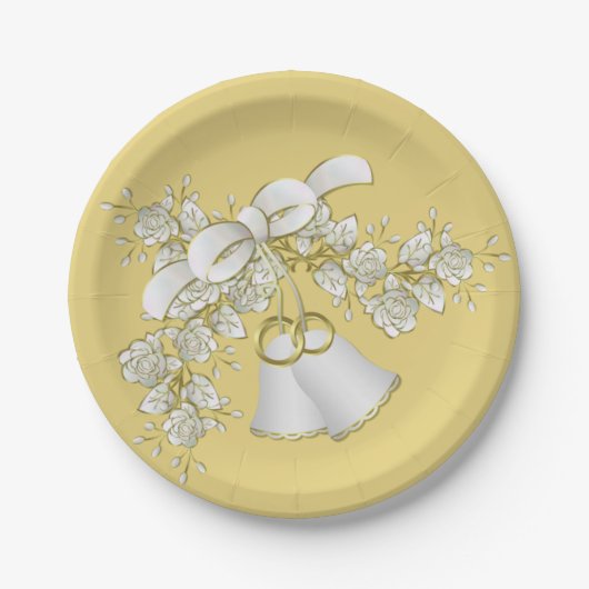 Assiettes En Carton Plaques papier mariages 7" (Devant)