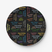 Assiettes En Carton Plaques papier mars, 20 anniversaire (Devant)