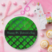 Assiettes En Carton Plaques papier Motif à quatre feuilles (Fête)